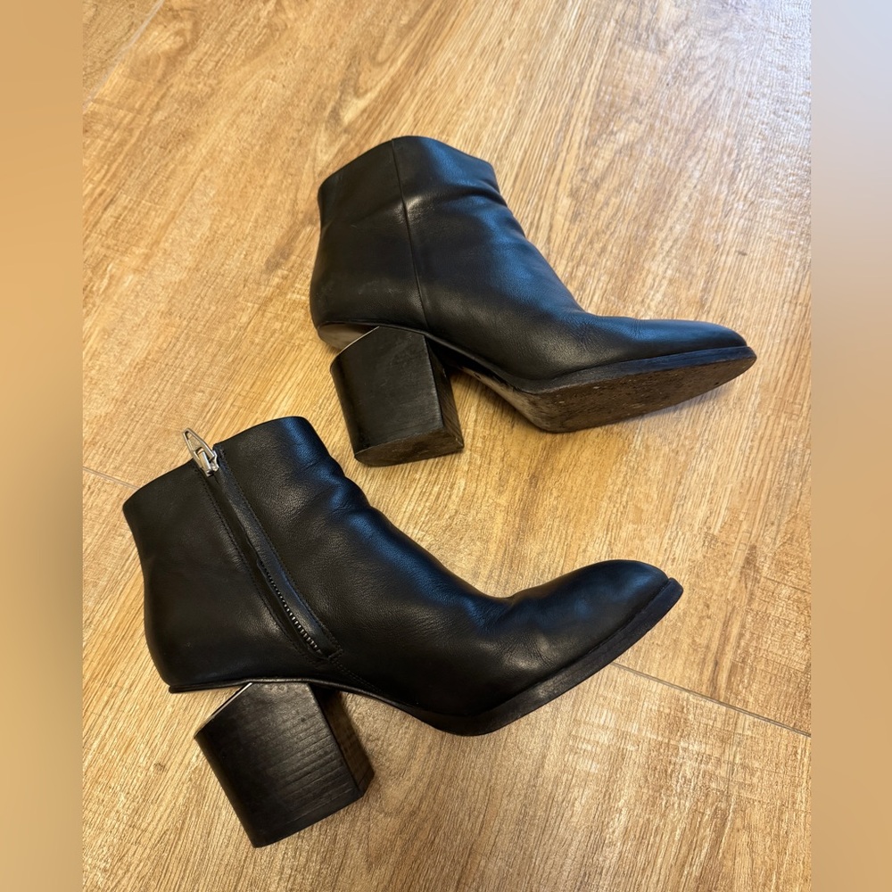 Alexander Wang Gabi Leather Boots with silver